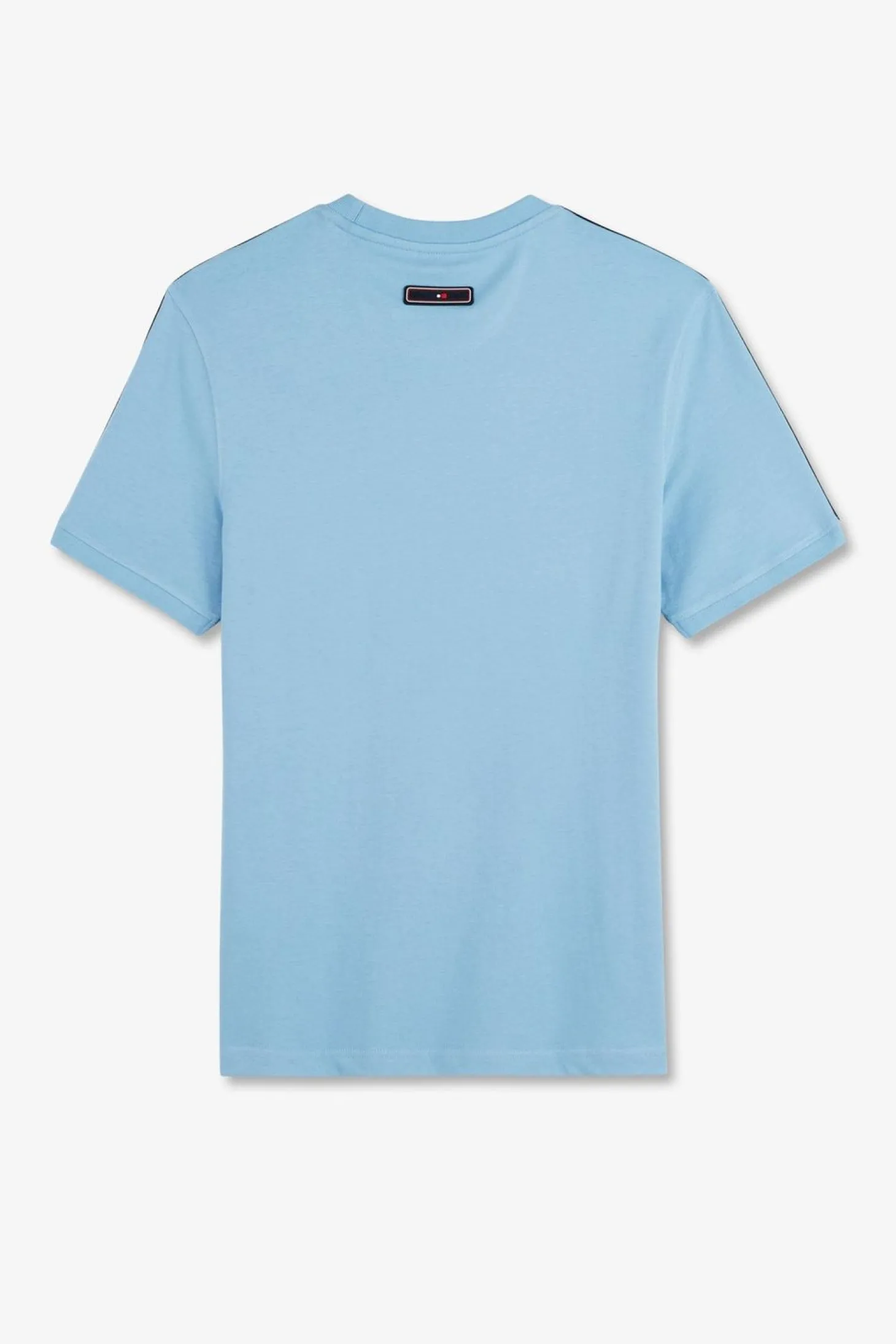 T-Shirt Manches Courtes Ciel En Coton Galons Epaules Tricolores
