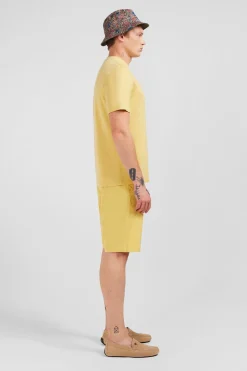 T-Shirt Manches Courtes Jaune Uni