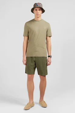 T-Shirt Manches Courtes Kaki Uni