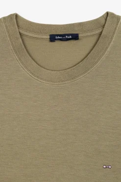T-Shirt Manches Courtes Kaki Uni