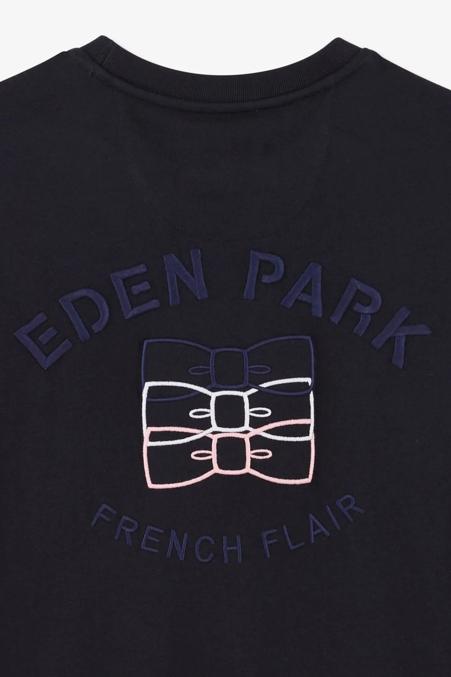T-Shirt Manches Courtes Marine En Coton Details Embleme
