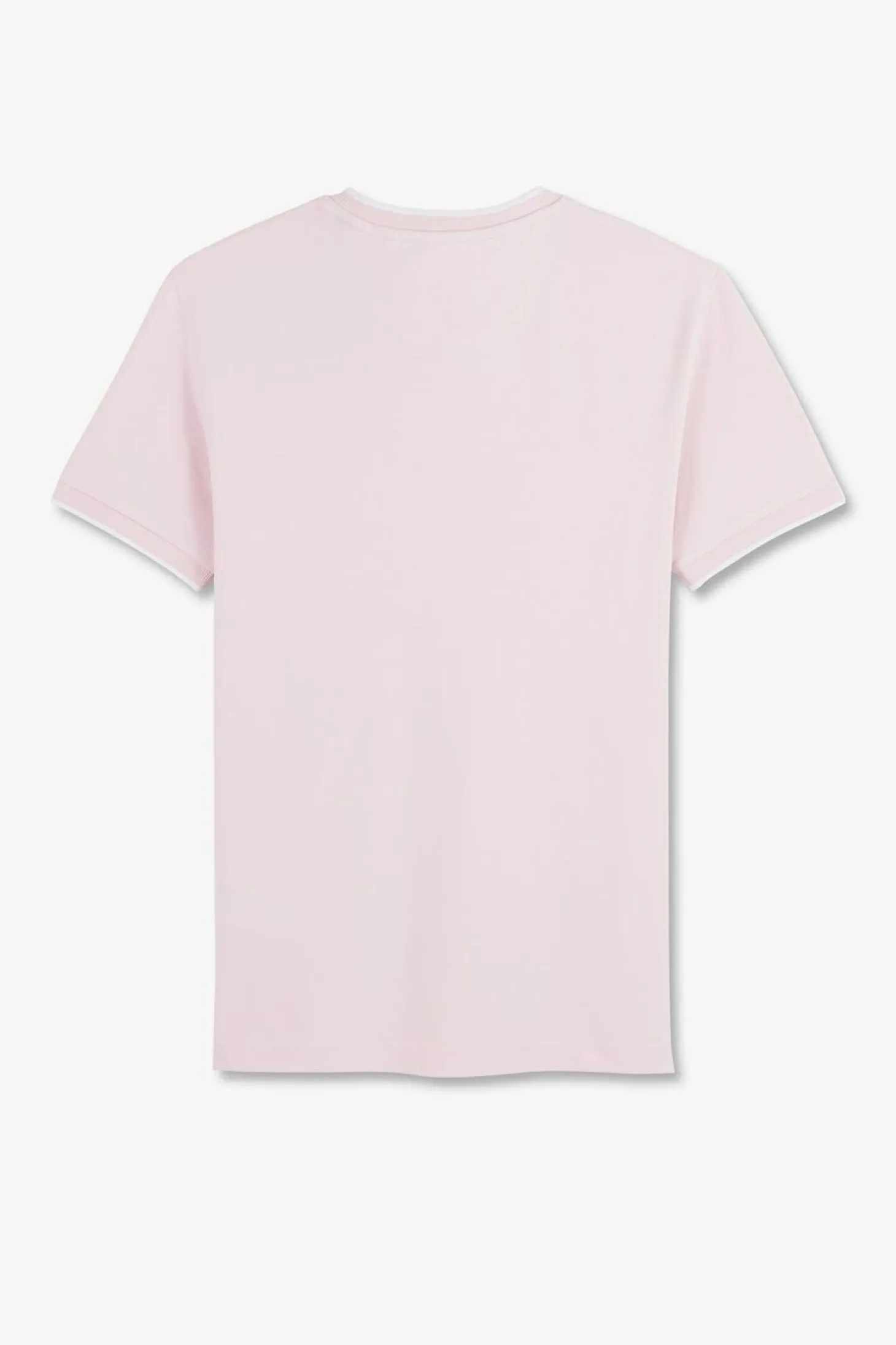 T-Shirt Manches Courtes Uni Rose En Coton Stretch