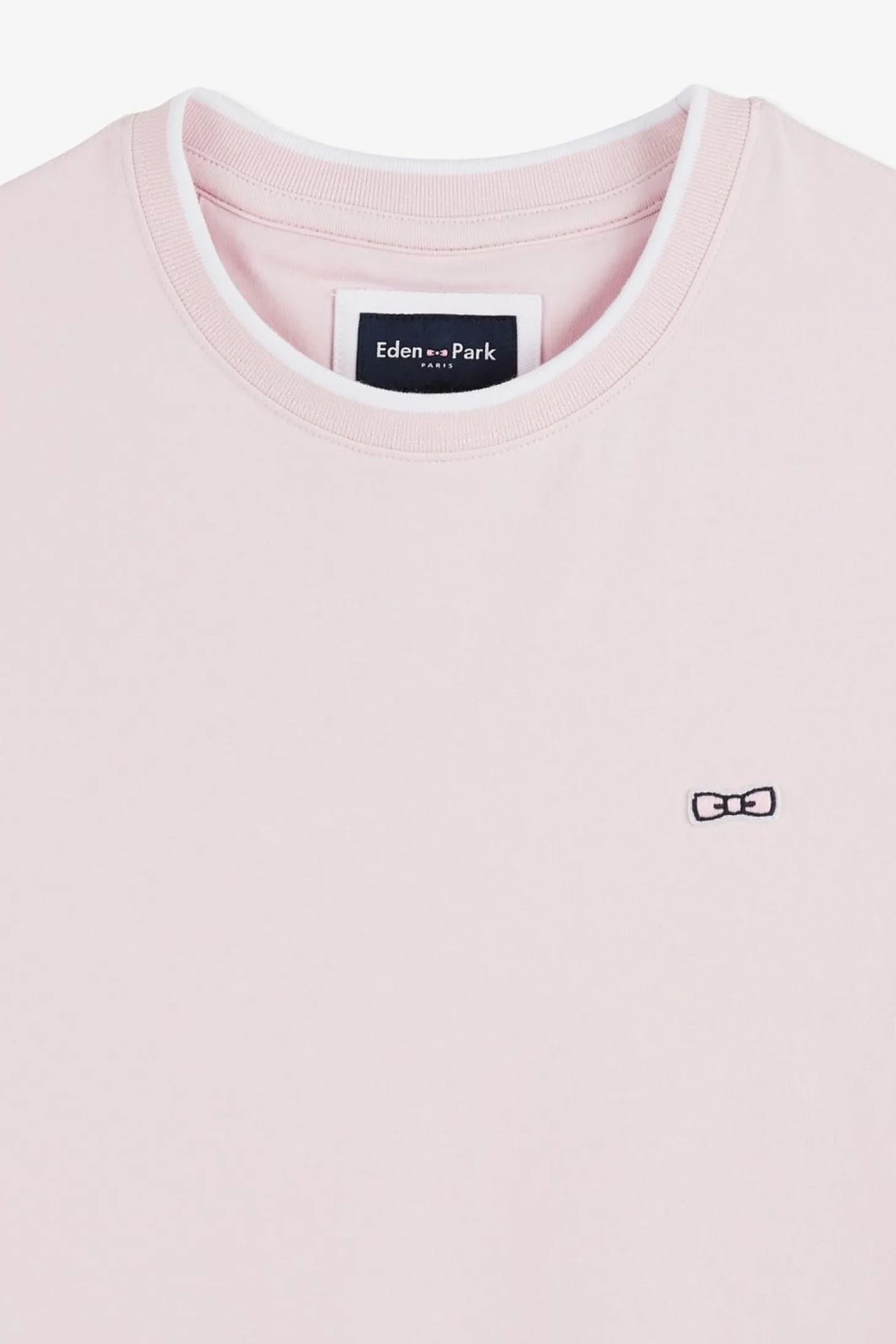 T-Shirt Manches Courtes Uni Rose En Coton Stretch