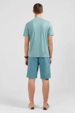 T-Shirt Manches Courtes Vert Uni