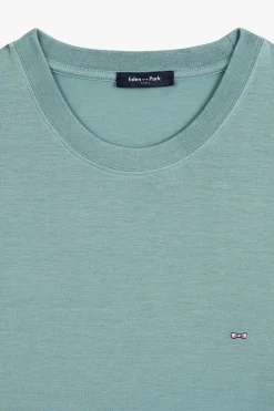 T-Shirt Manches Courtes Vert Uni