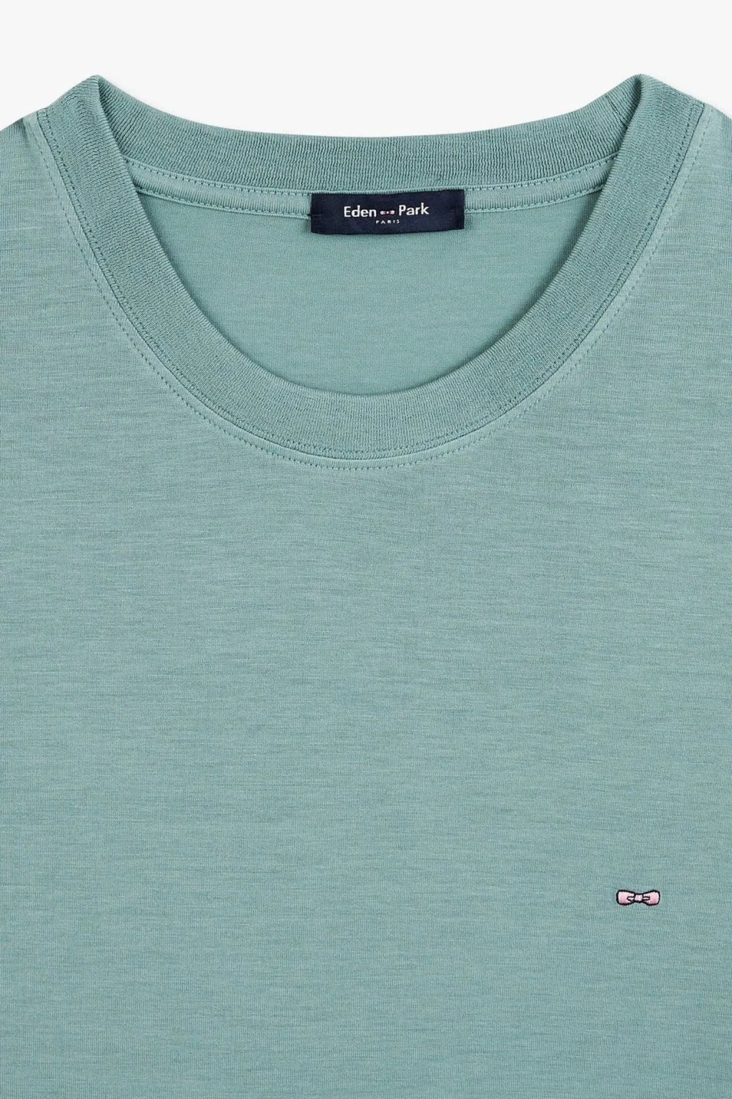 T-Shirt Manches Courtes Vert Uni