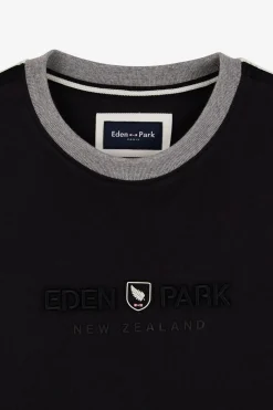 T-Shirt Noir Inscription Eden Park New Zealand
