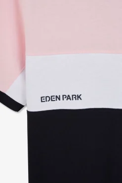 T-Shirt Rose Colorblock A Manches Courtes
