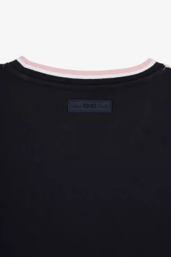 T-Shirt Rose Colorblock A Manches Courtes
