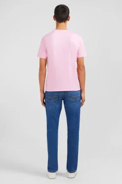 T-Shirt Rose Col Rond A Manches Courtes