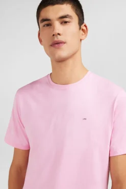 T-Shirt Rose Col Rond A Manches Courtes