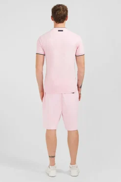 T-Shirt Rose Uni A Manches Courtes