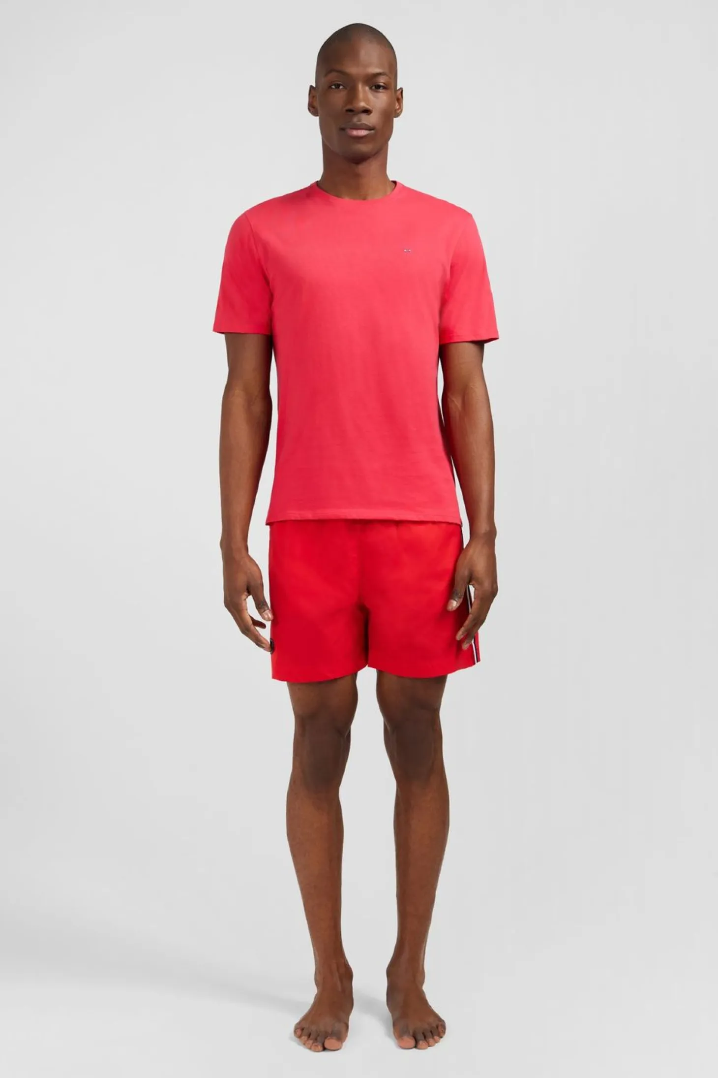 T-Shirt Rouge A Manches Courtes