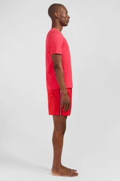 T-Shirt Rouge A Manches Courtes