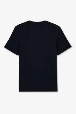 T-Shirt Uni Bleu Fonce A Inscription Eden Park